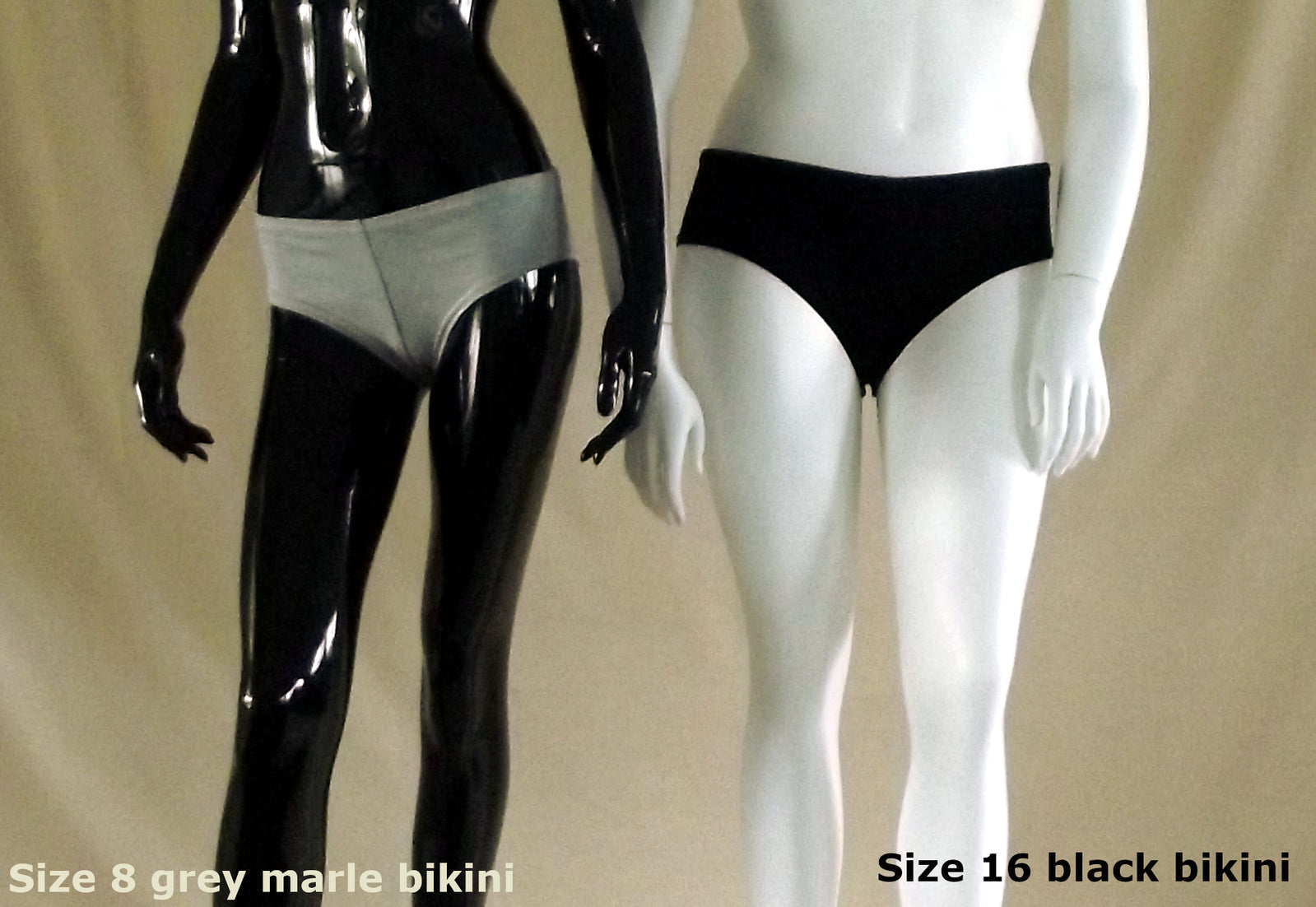 grey and black bikini briefs