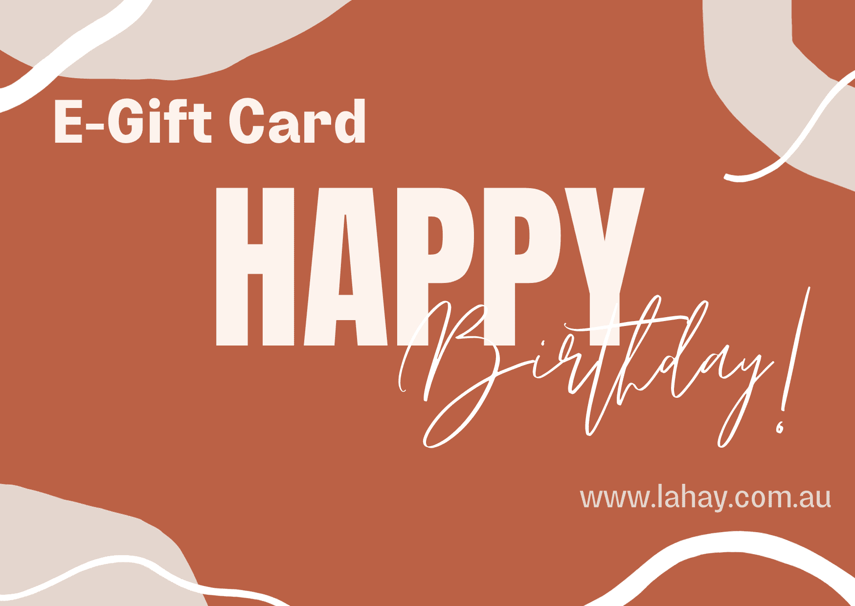 Birthday E-Gift Card- Brown Swirls
