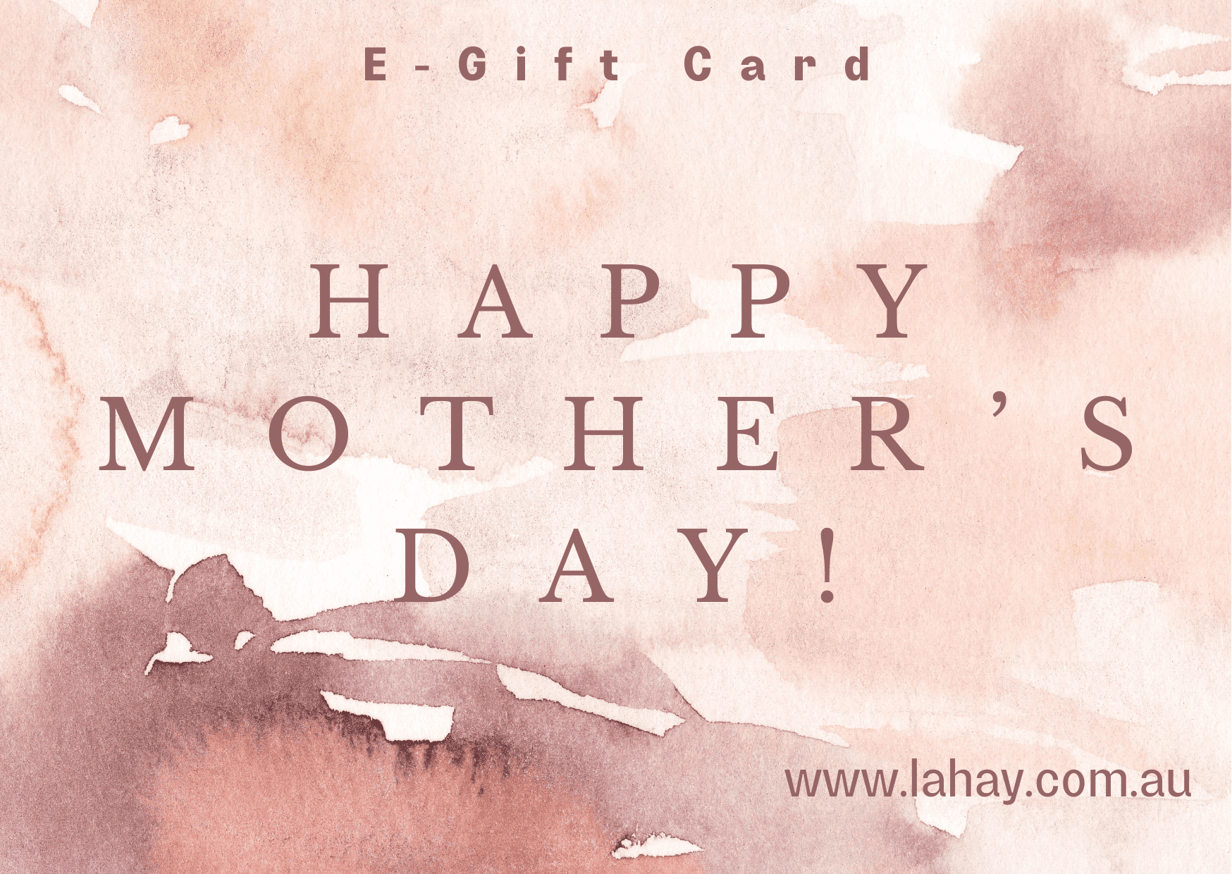 Mother's Day E-Gift Card- Watercolour