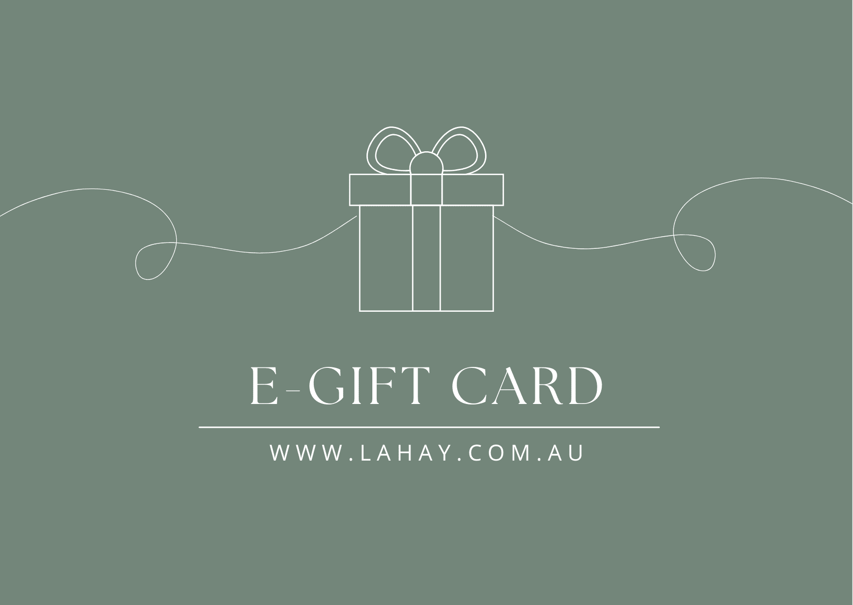 Anytime Use E-Gift Card- Sage Green Box