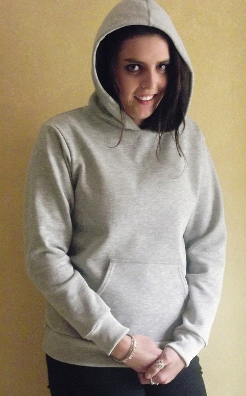 grey marle women's fleecy hoodie