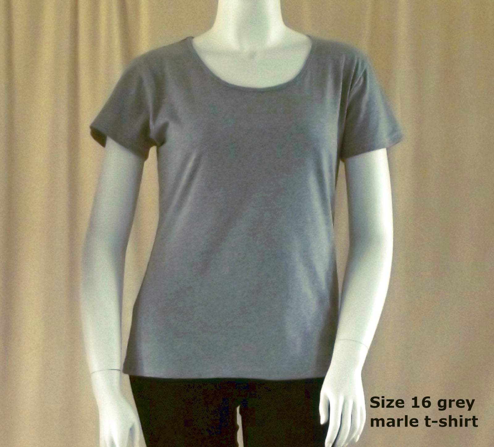 grey marle plus size women's cotton t-shirt