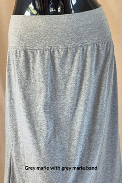 Gray marle cotton skirt with a matching band 