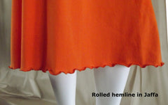 Rolled hem detail on Women's Cotton Sleeveless Dress