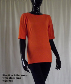 Women's boat neck t-shirt in Jaffa