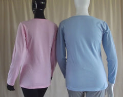 back view of cotton boat neck t-shirts