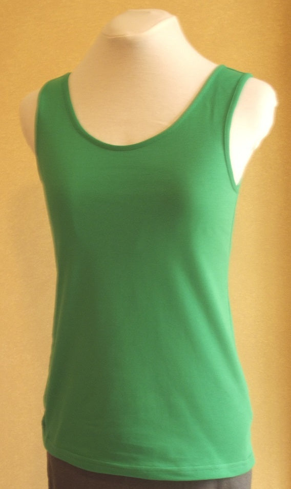 kelly green women's cotton singlet