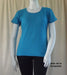 Ladies 100% cotton t-shirt in turquoise