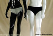 grey and black set of 2 bikini briefs