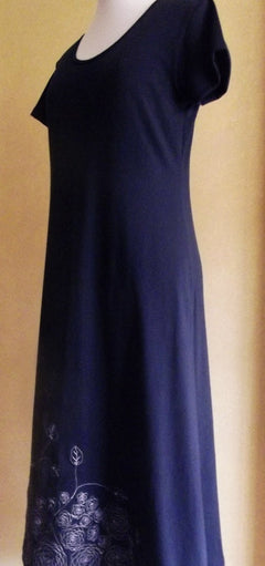 side view of Embroidered Cotton Dress