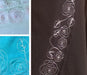 close up of embroidered cotton wrap dress 