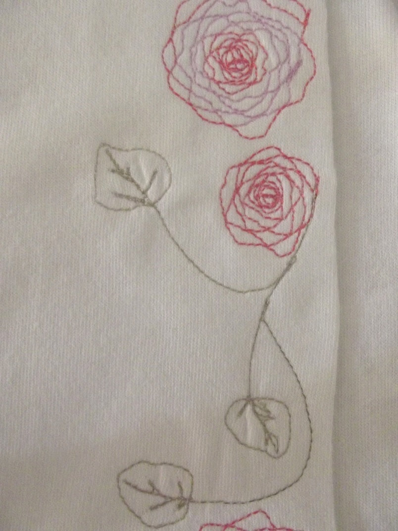 close up of Embroidered Cotton Wrap Top 