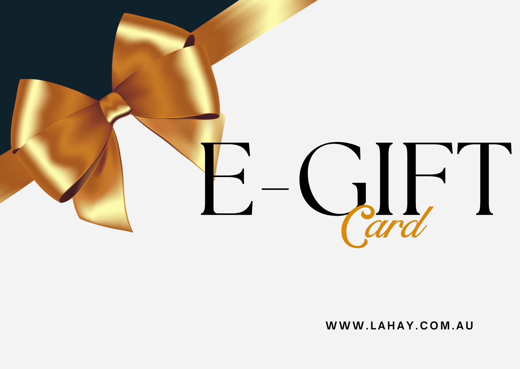 Anytime Use E-Gift Card- Gold Bow