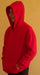 red fleecy Men's Hoodie with Rib at Waist 