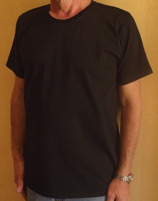 black Men's cotton t-shirt
