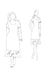 trade sketch of Short Sleeve Dress with Fabric Designer Hem Detail