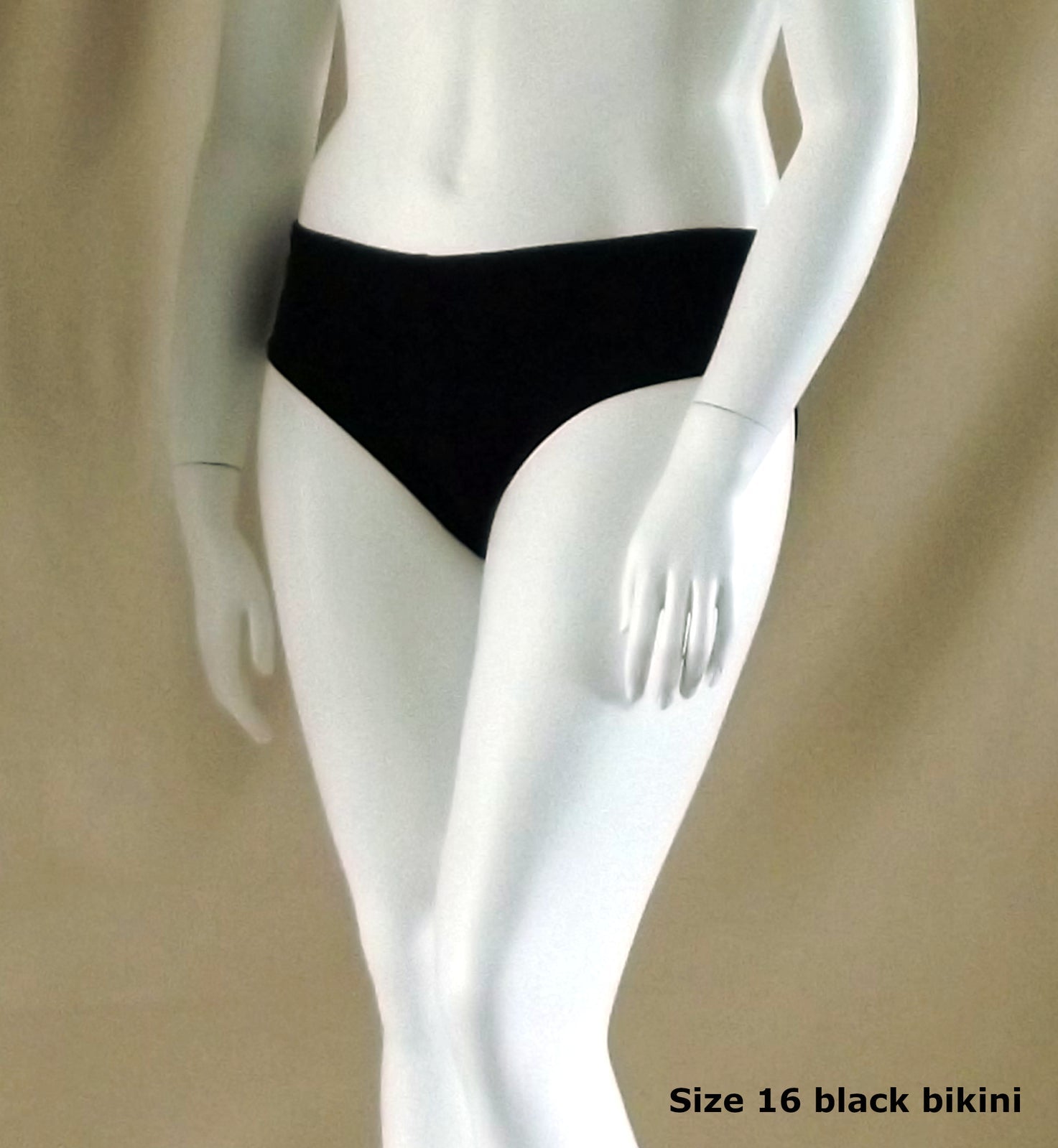 plus size black stretchy ladies bikini briefs