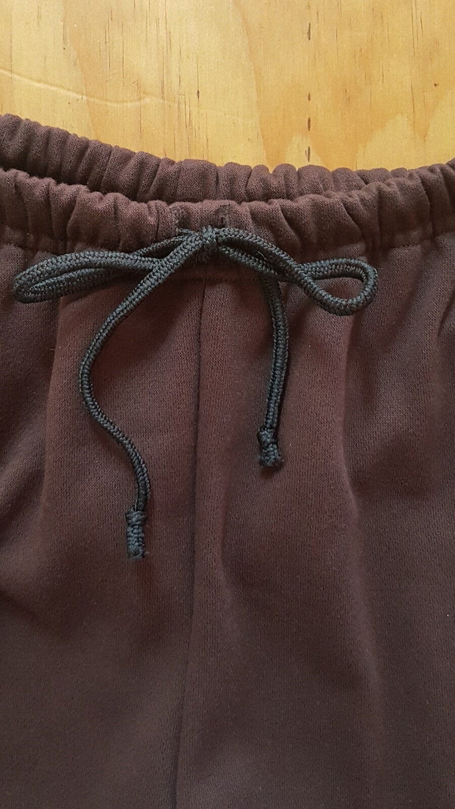 drawstring of super warm fleecy pants with straight hem or rib