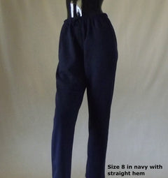 Super warm fleecy pants with straight hem 