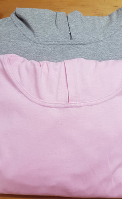 folded women's cotton jersey hoodie