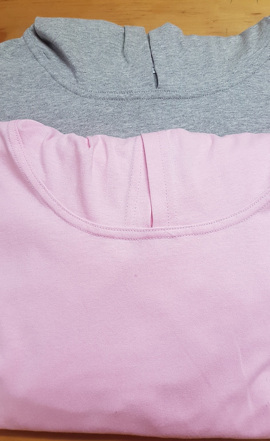 folded women's cotton jersey hoodie