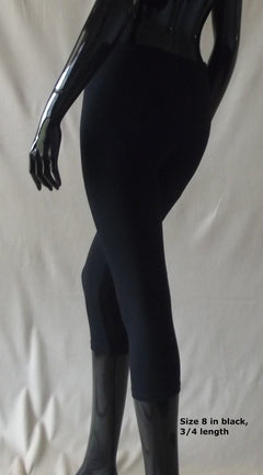 back view of Women's Leggings- 3/4 length