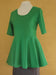 kelly green cotton Women's swing top