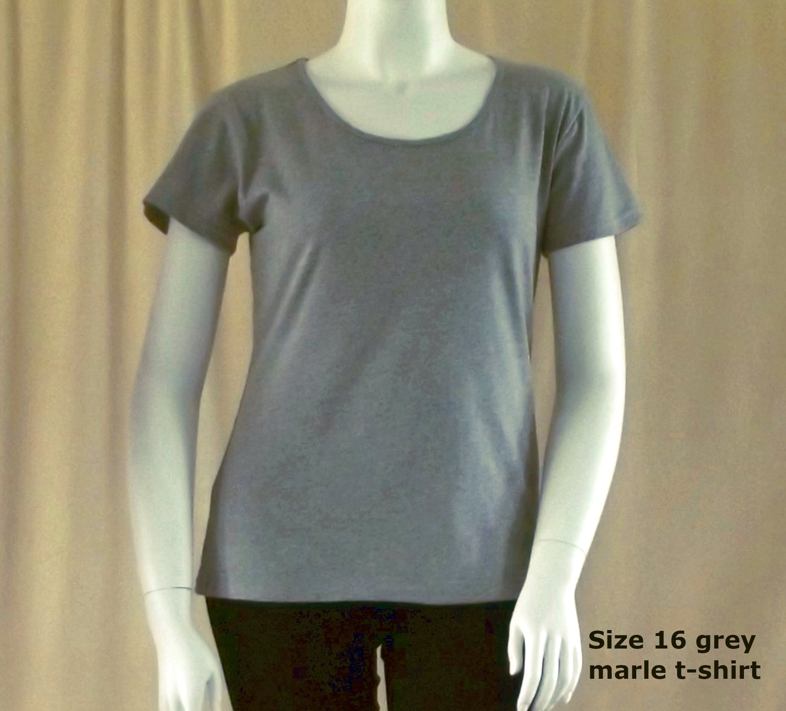 Australian made grey marle plus size women's cotton t-shirt