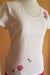 white Women's Embroidered T-shirt