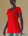 red Flattering Wrap Top