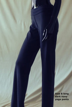 navy Australian made cotton spandex yoga pants